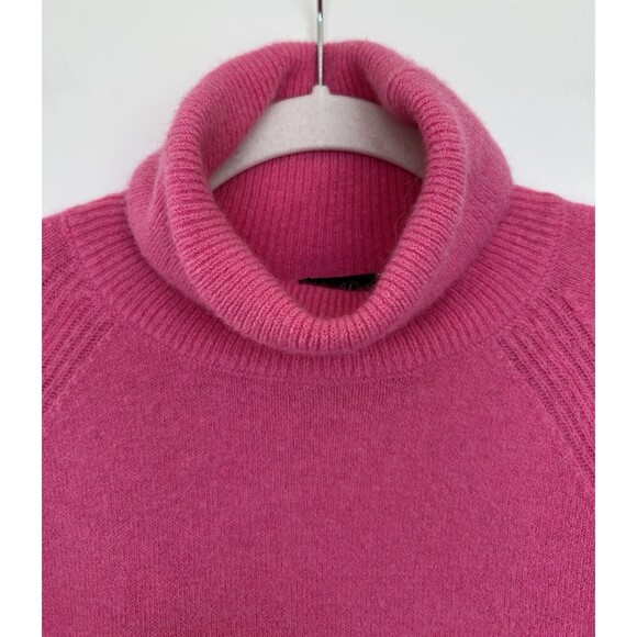 J Crew Womens Small Pink Turtleneck Sweater Knit Alpaca Merino Wool Oversized - Picture 2 of 12